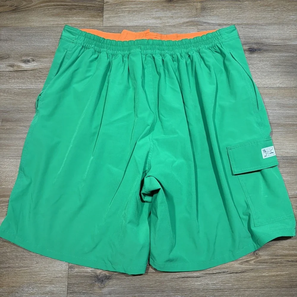 Polo Ralph Lauren Trunks Men's 1XB Long Kailua Trunks Pocket Mesh Lined Orange